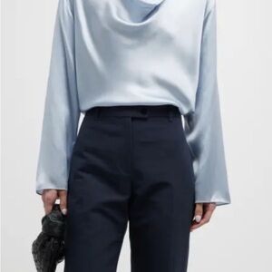 100% Silk Cowl Neck Blouse - Vince - L